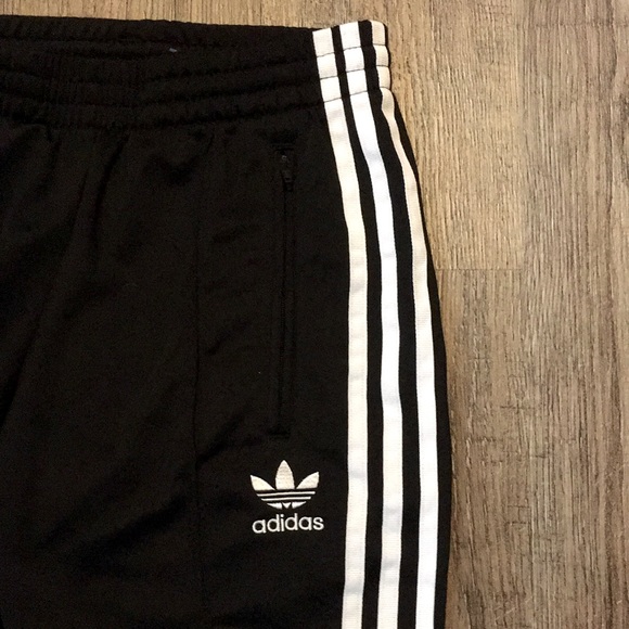 Adidas Black & White 3 Stripe Track Pants - Picture 3 of 5